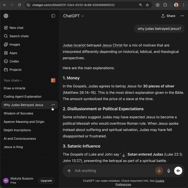 Exporting a ChatGPT conversation to Markdown