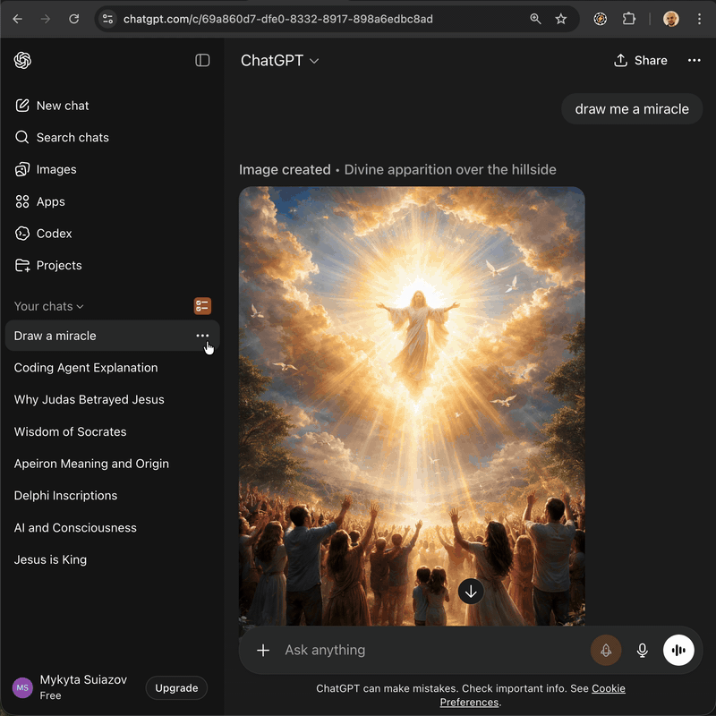 Export ChatGPT conversation to PDF file demonstration