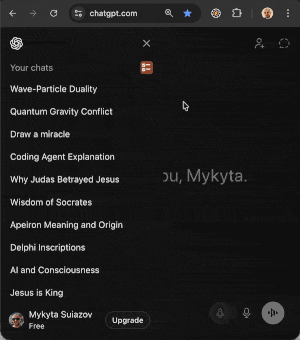 Exporting a ChatGPT conversation to text file