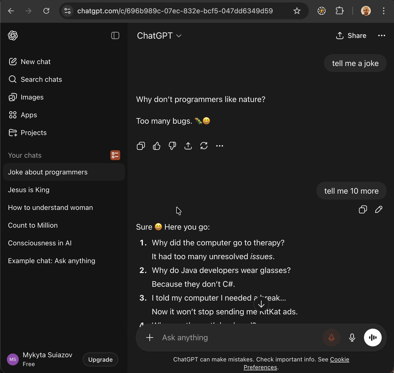 Copying a full ChatGPT conversation with one click